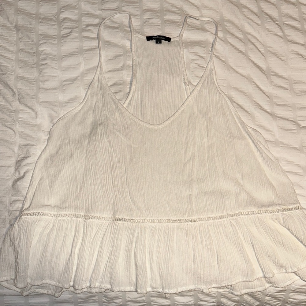 White loose tank top